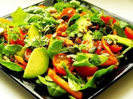 A plate with vegetables