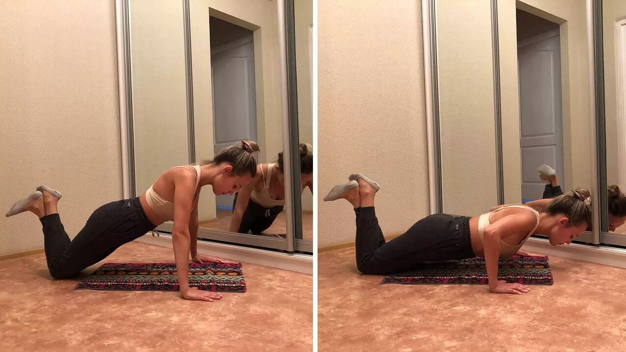 push-ups on the knees